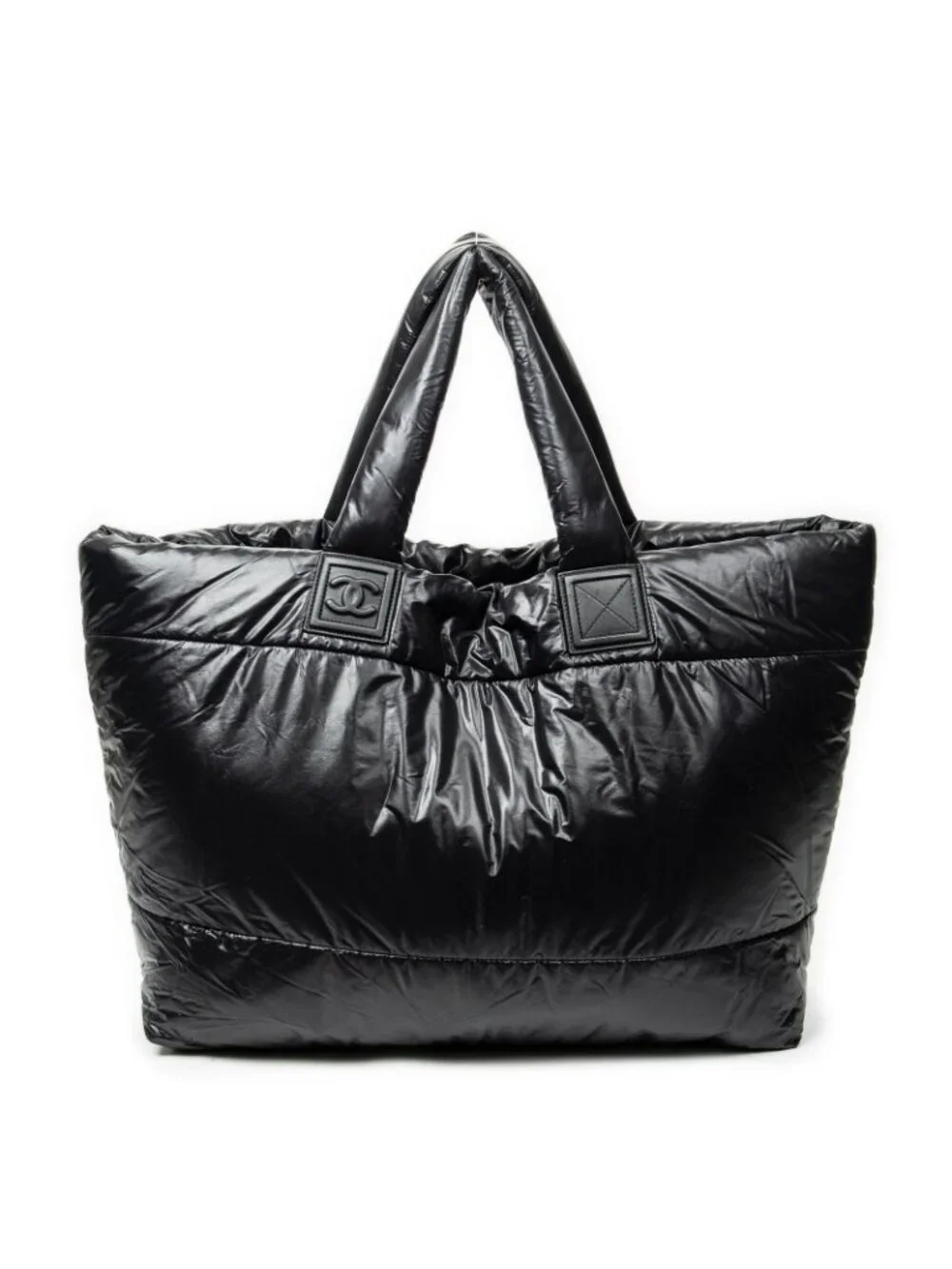 Chanel Large Coco Cocoon Reversible Tote Bag Black Nylon Canvas